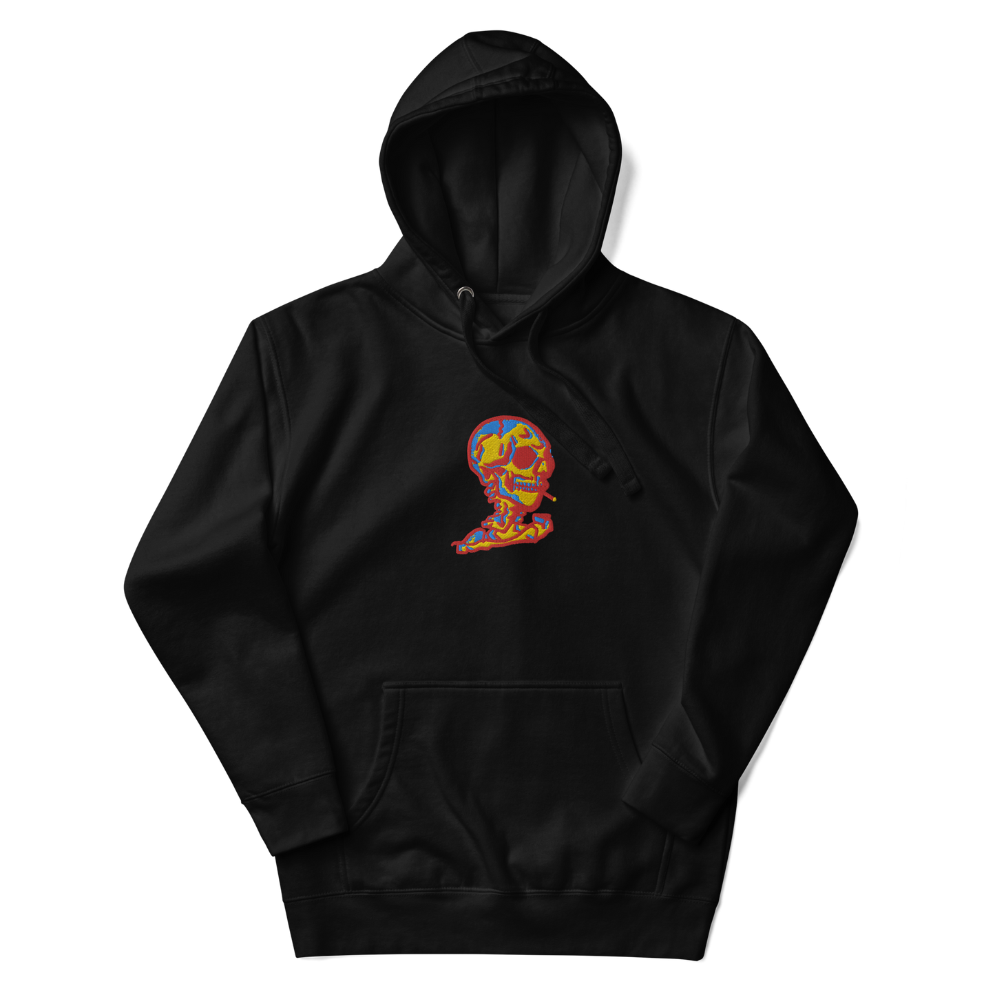 Embroidered Skull Hoodie