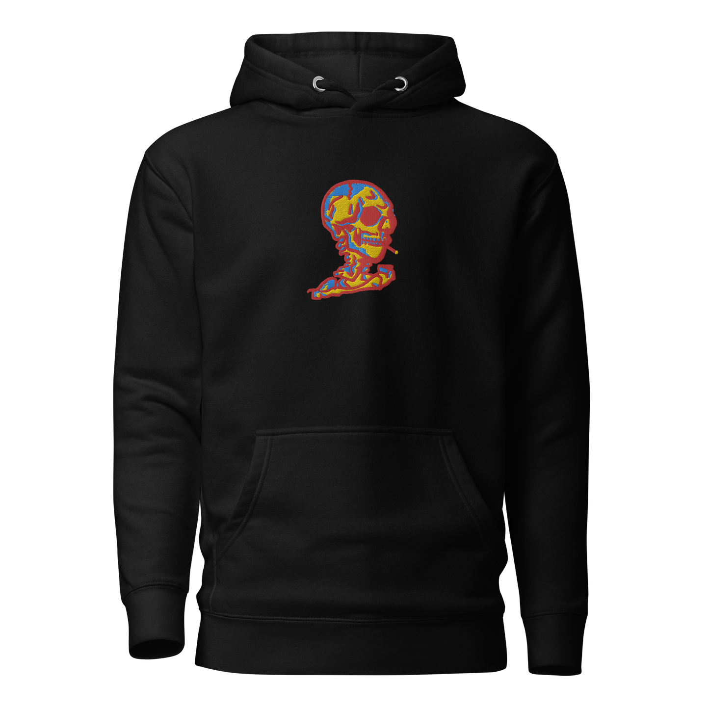 Embroidered Skull Hoodie